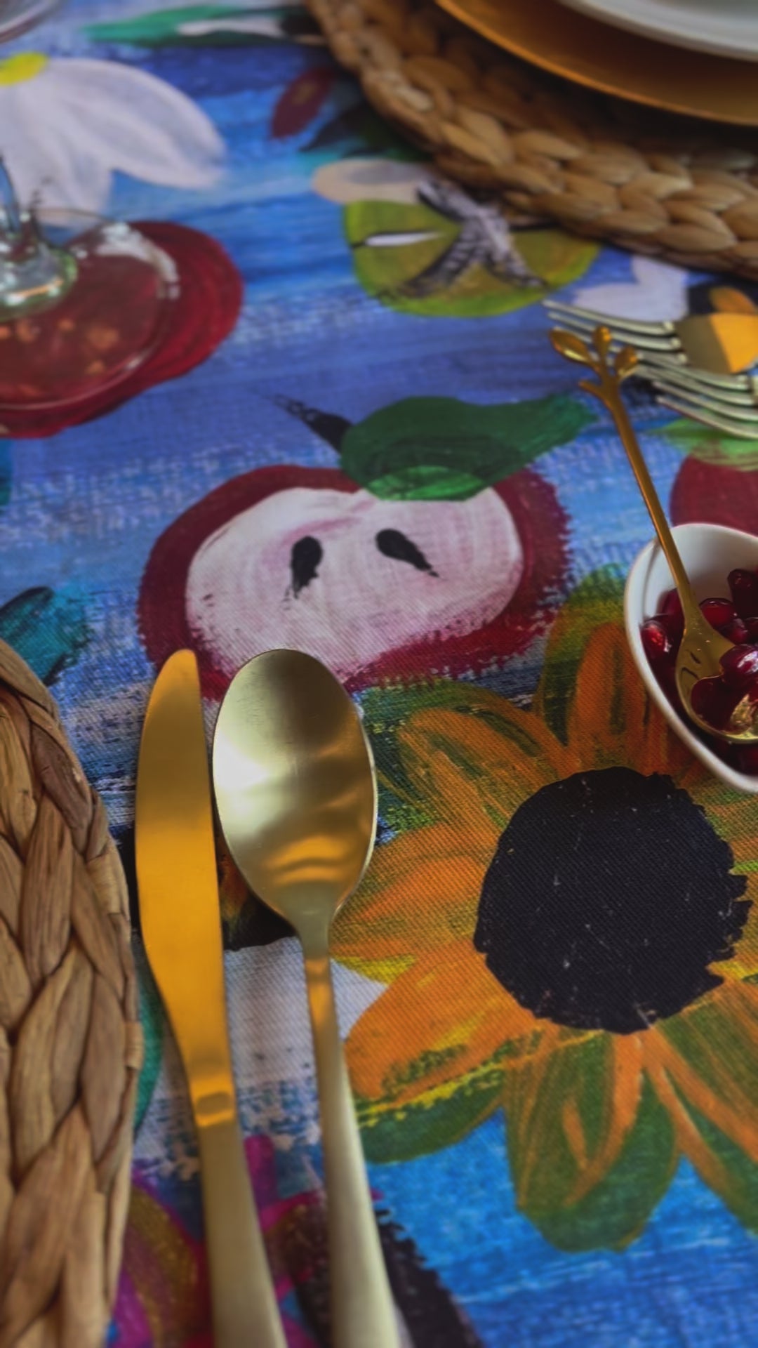 Rosh Hashanah Garden Party Tablecloth