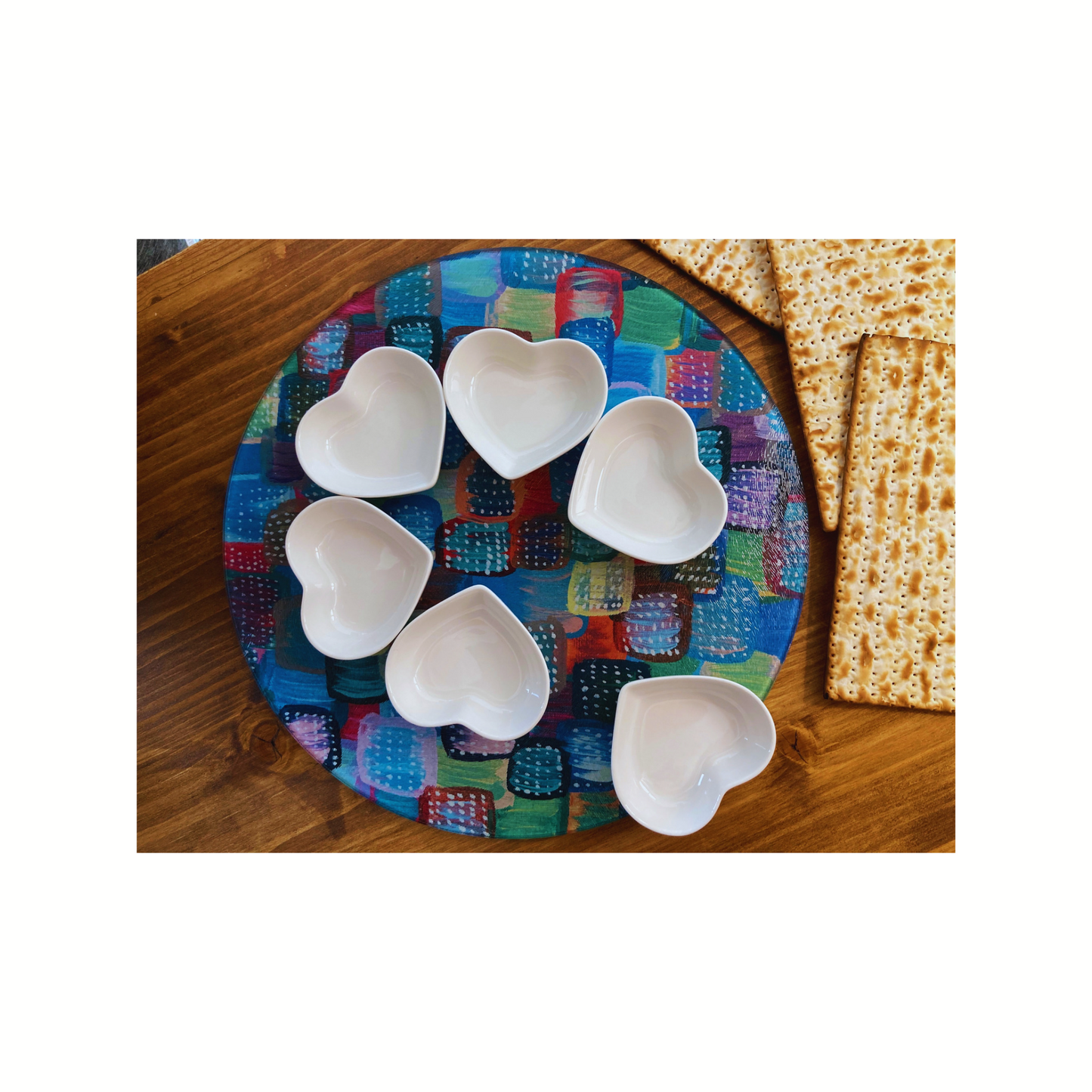 Rainbow Matzahs Seder Plate