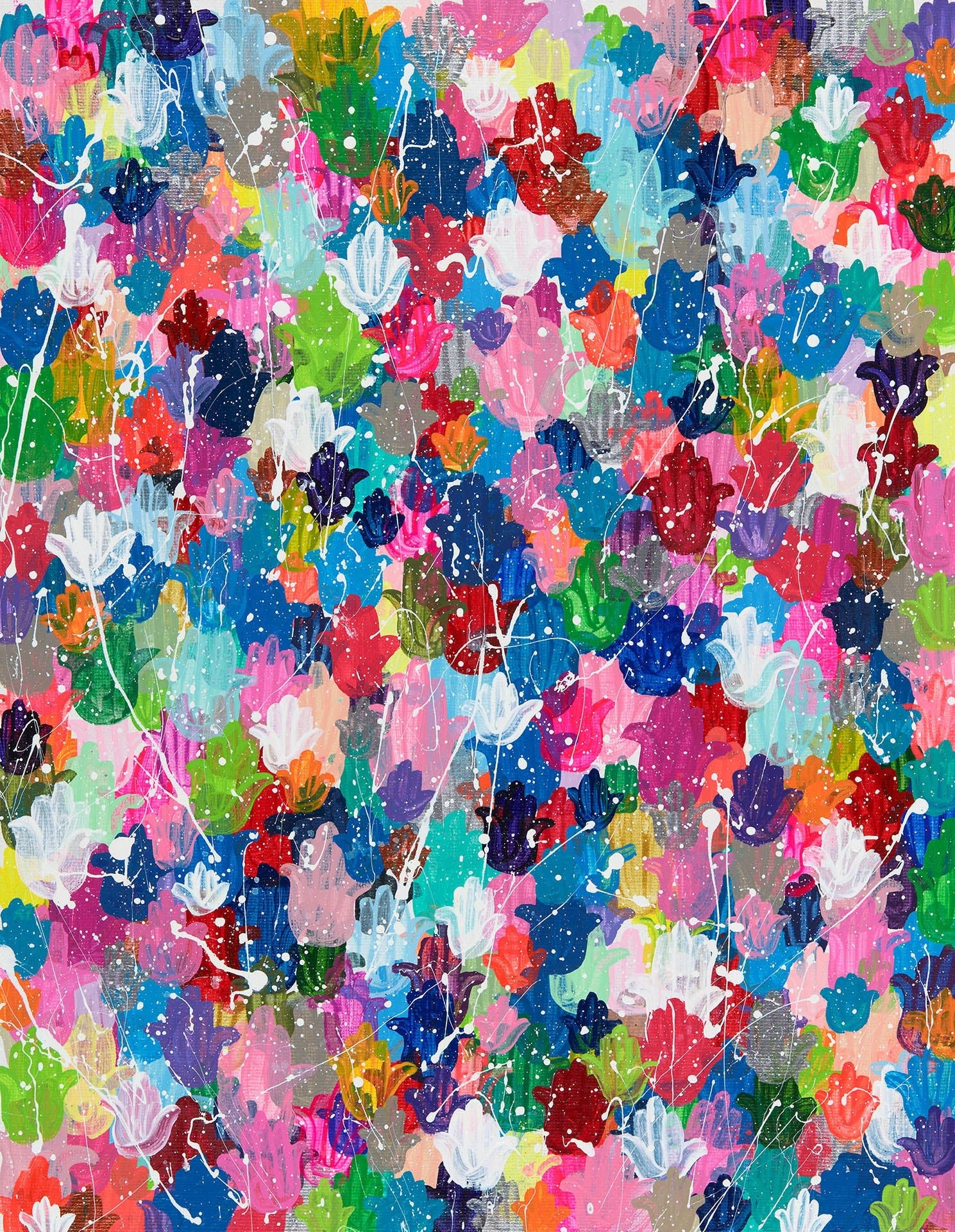 Hamsa Splatter Giclee Art Print