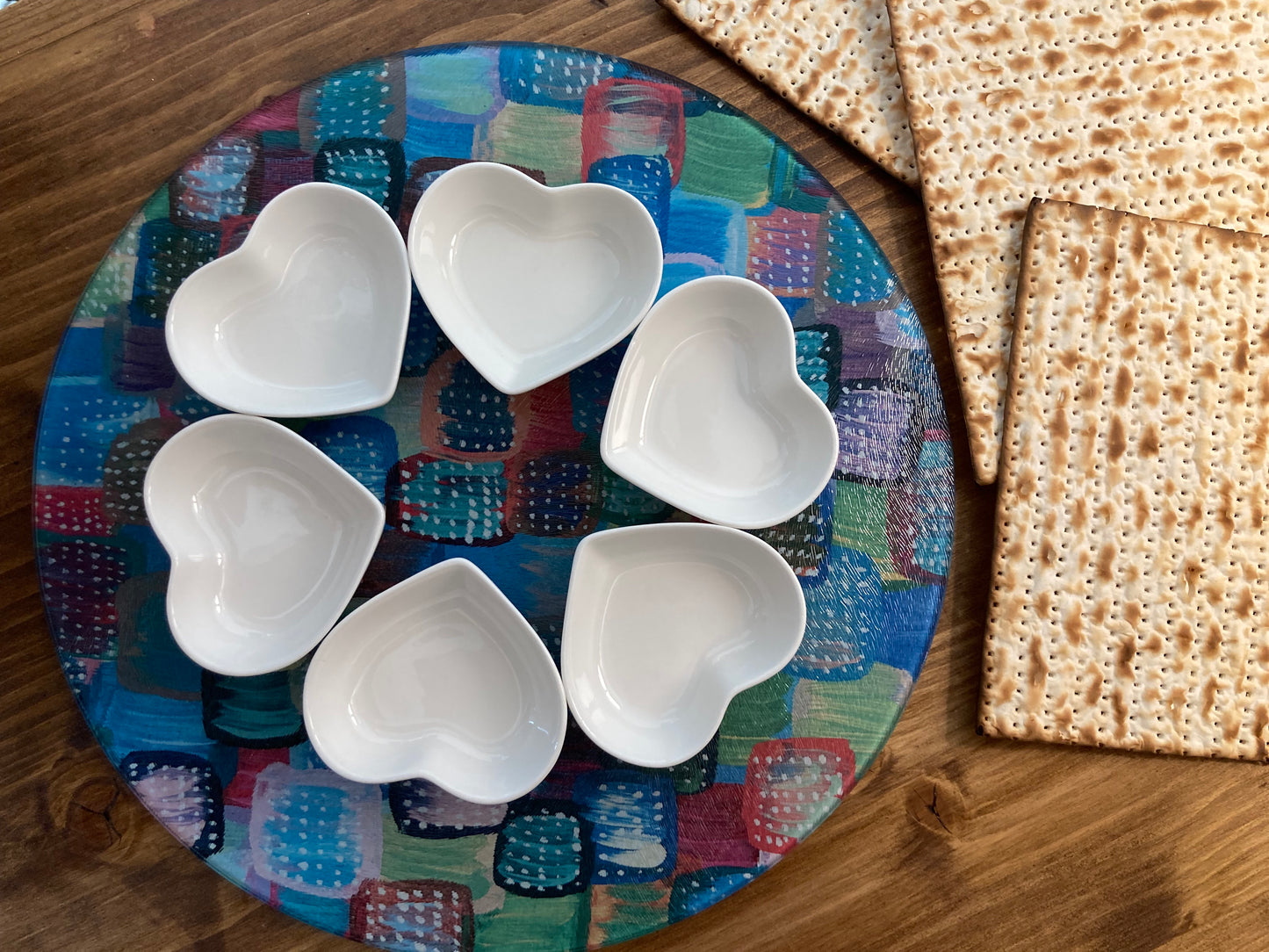 Rainbow Matzahs Seder Plate