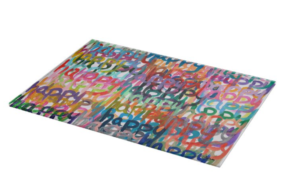 Happy Glass Tray - Arielle Zorger Designs X YourMomCares