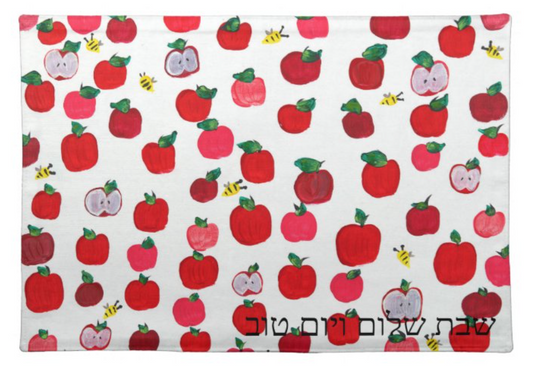 Red Apples Rosh Hashanah Challah Cover