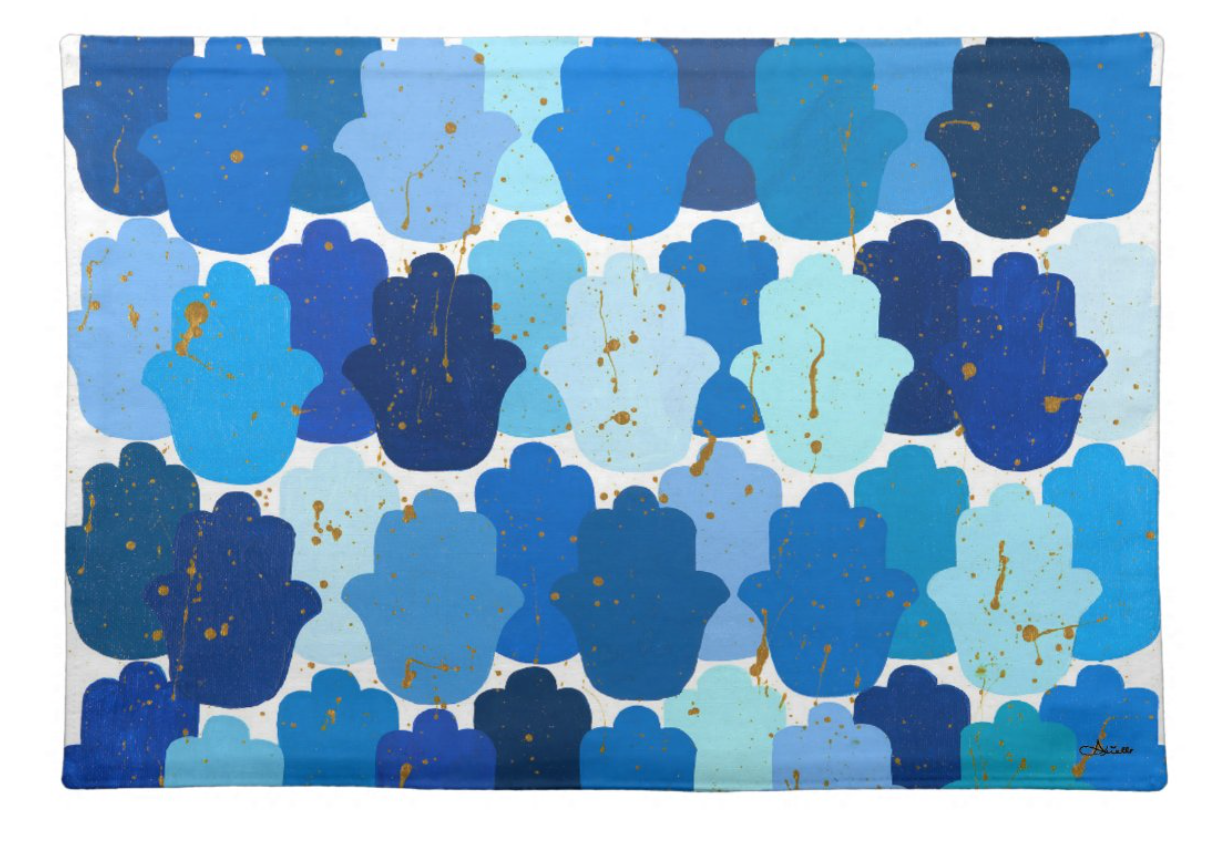Blue Hamsas | Challah Cover