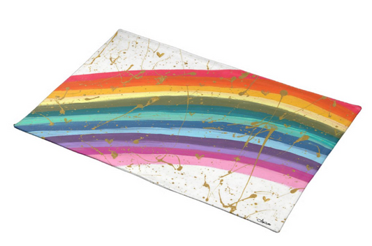 Bright Rainbow Challah Cover - Arielle Zorger Designs X Goldie Lev