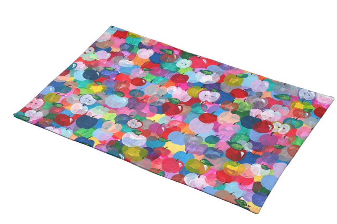 Rainbow Apples Rosh Hashanah Challah Cover