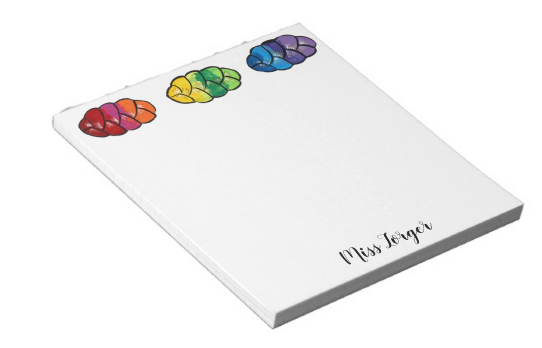 Personalized Tie Dye Challahs Notepad