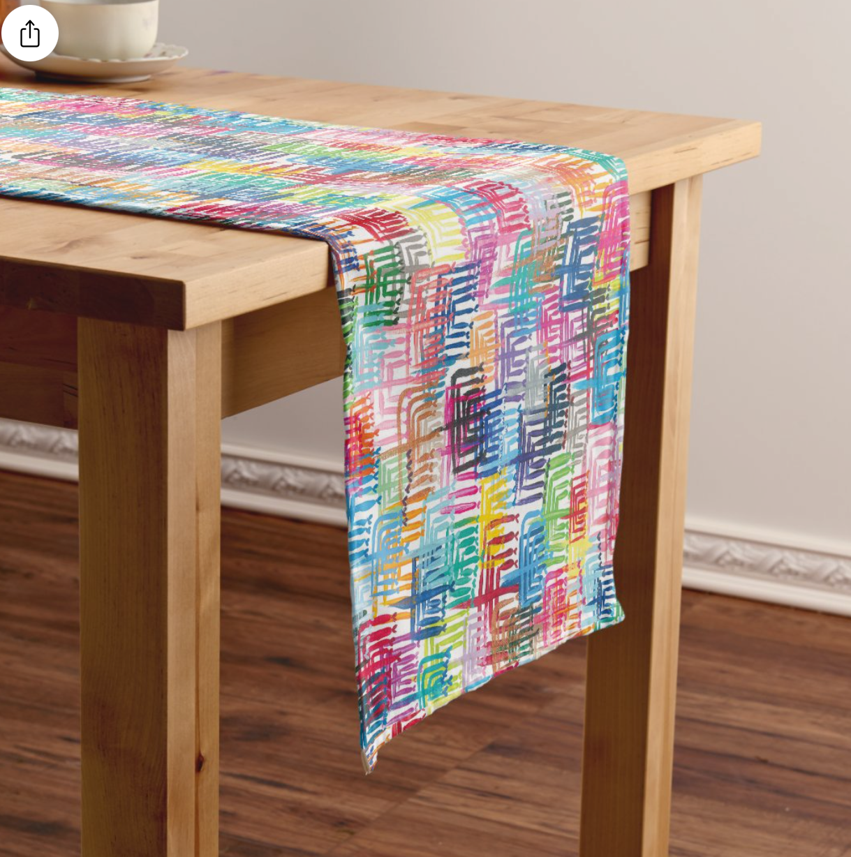 Heart Menorahs | Hanukkah Table Runner