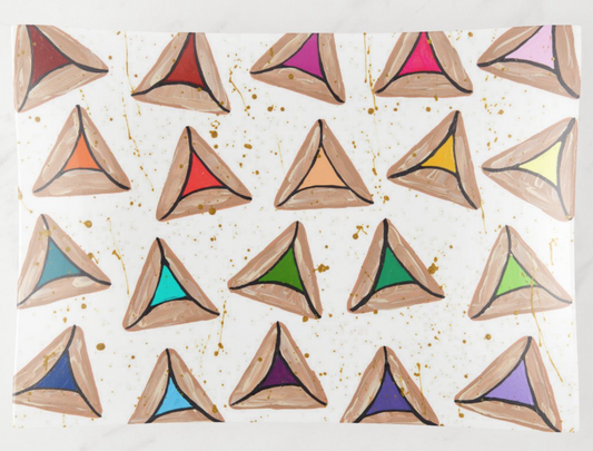 Rainbow Hamantaschen Purim Dish Set