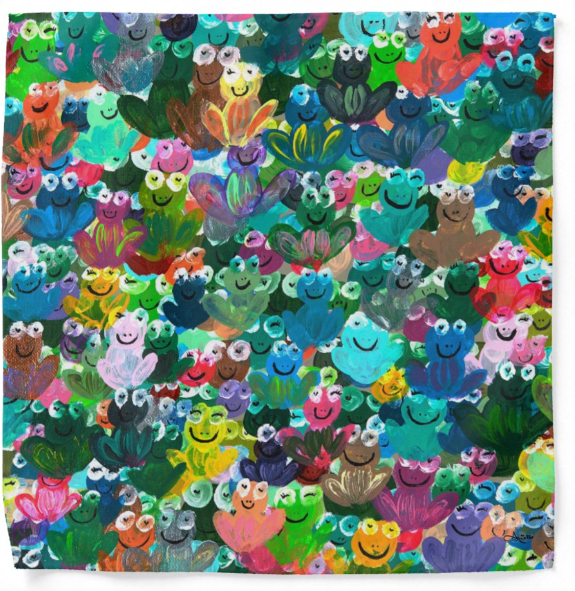 Rainbow Frogs Matzah Cover