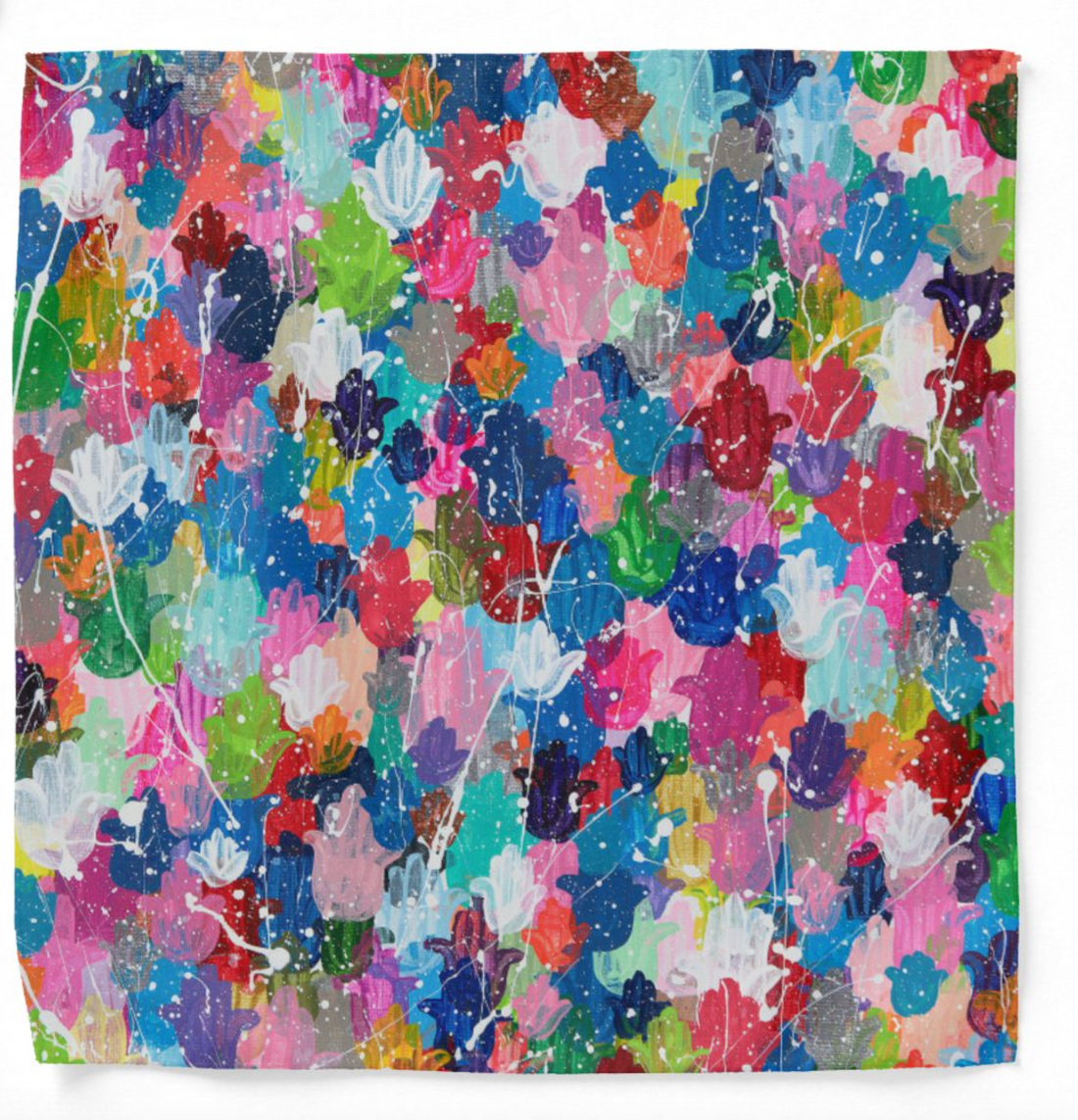 Hamsa Splatter Matzah Cover