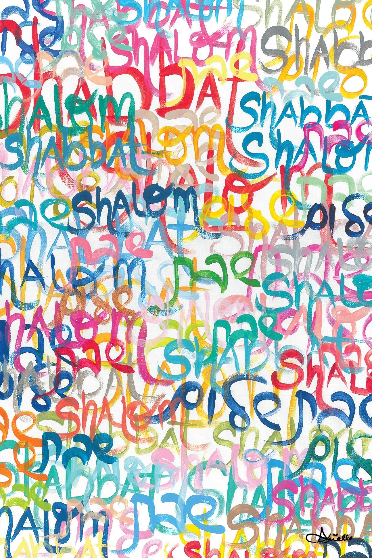 Shabbat Shalom Everywhere Giclee Art Print