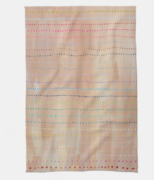 Matzah Rainbow Dots Kitchen Tea Towel