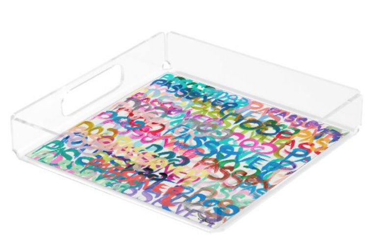 Modern judaica matzah tray designed by Arielle Zorger designs