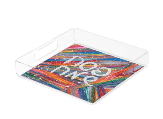 Happy Passover Hebrew Acrylic Matzah Tray